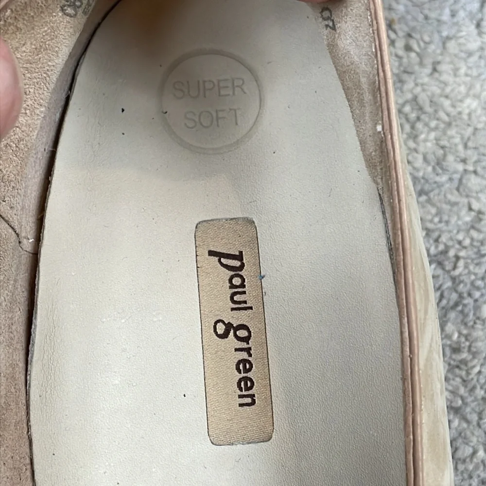 Paul Green Rimona Partita Loafers Sabbia Nubuck Cream Sz 5.5